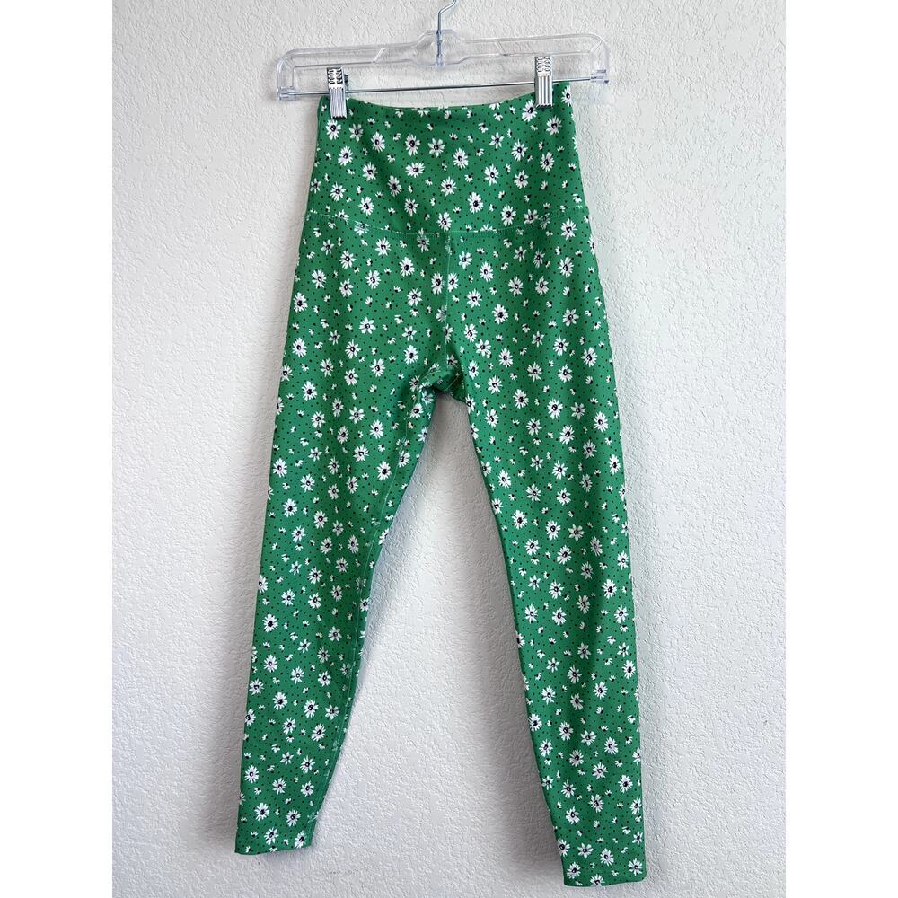 Beyond Yoga Honeydew Daisy Floral High-Waist Leggings XS